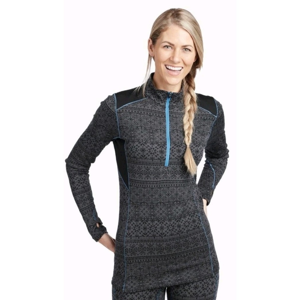 Kuhl Wool Blend Pullover Performance‎ Shirt Kaskade Zip NeckBase Layer Lg Hike